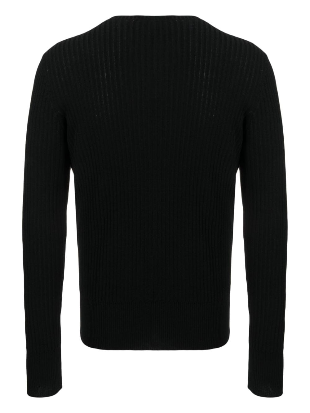 V-neck virgin wool jumper - 2