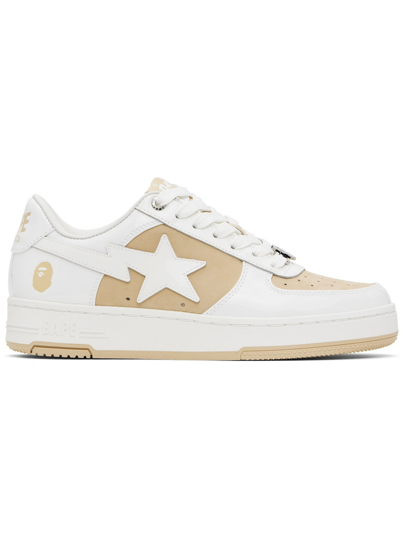 White & Beige STA #6 Sneakers - 1