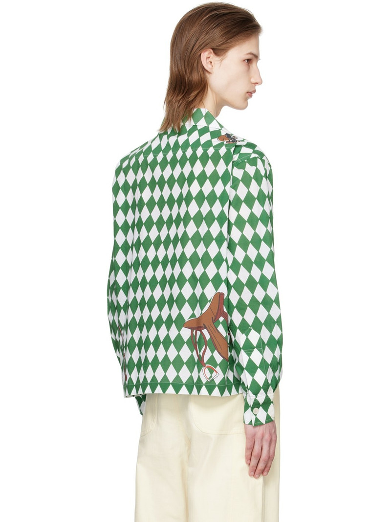 Green & White Jockey Diamond Shirt 3