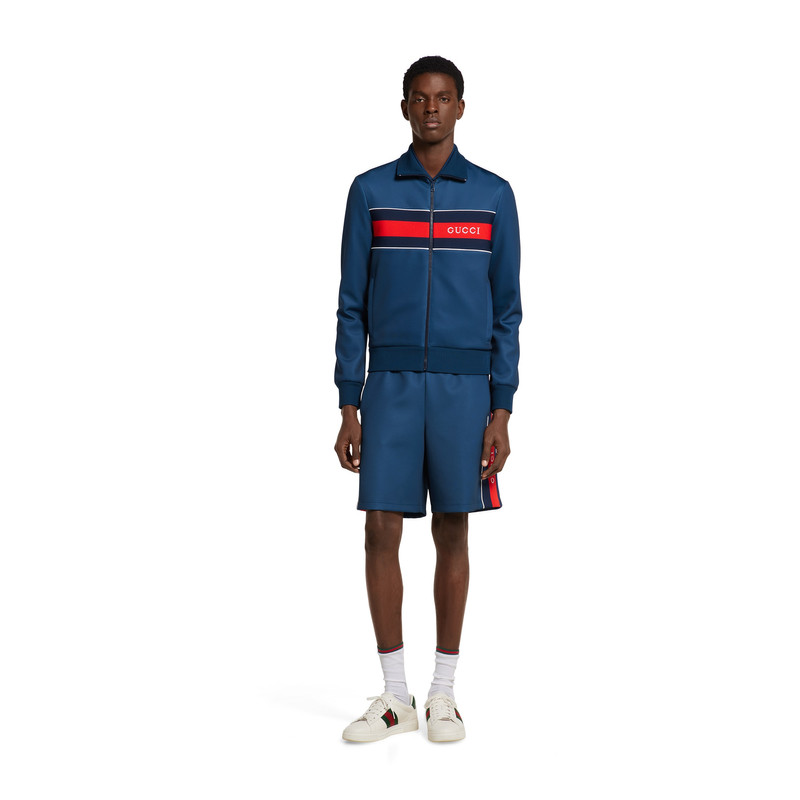 GUCCI Neoprene shorts with Web outlook