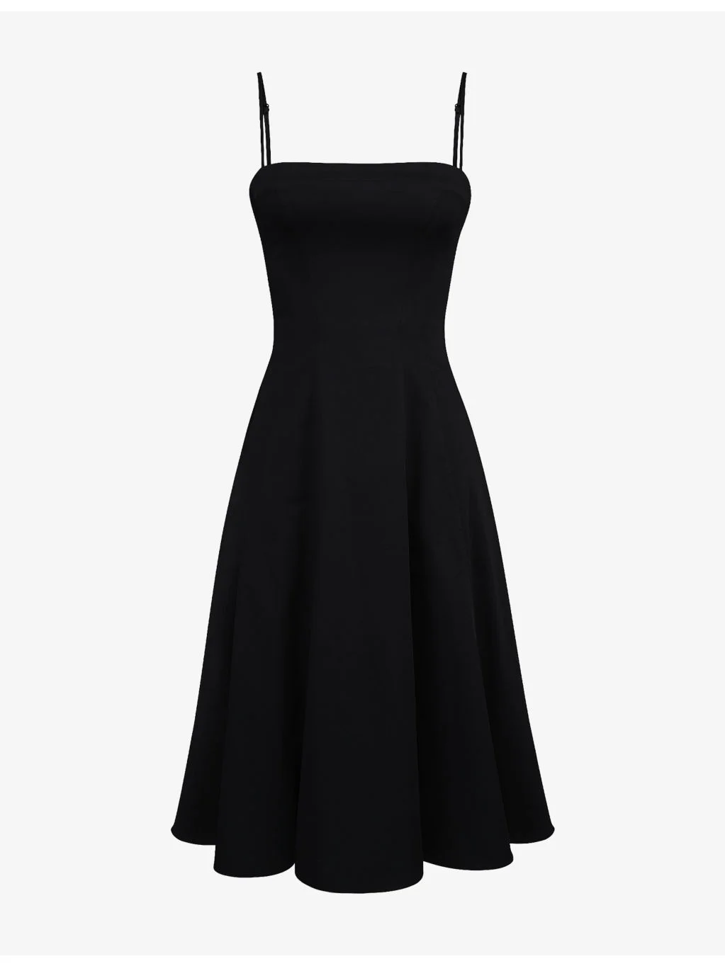 Dolly Square-Neck Stretch-Cotton Midi Dress - 1