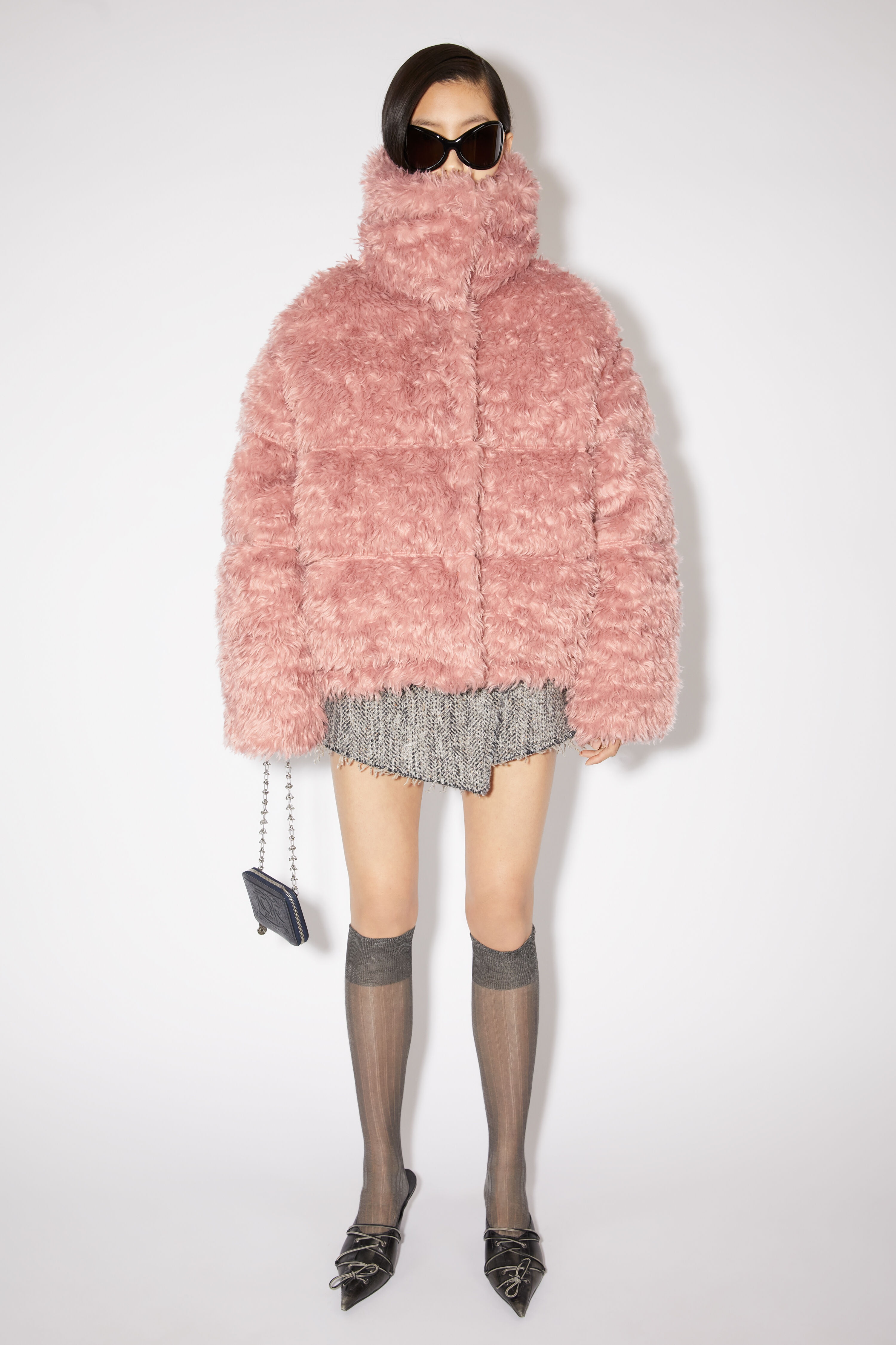 Furry puffer jacket - Blossom pink - 2