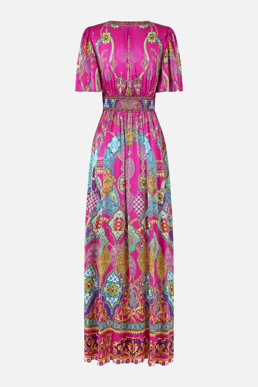 SHAPED WAISTBAND DRESS WITH FLUTTER SLEEVES - 8