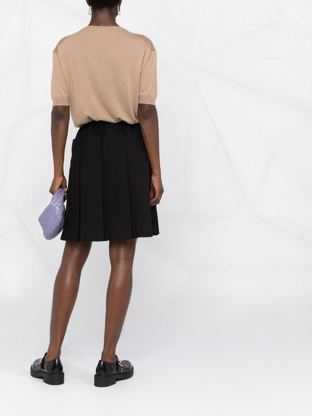 embroidered-logo knit top - 4