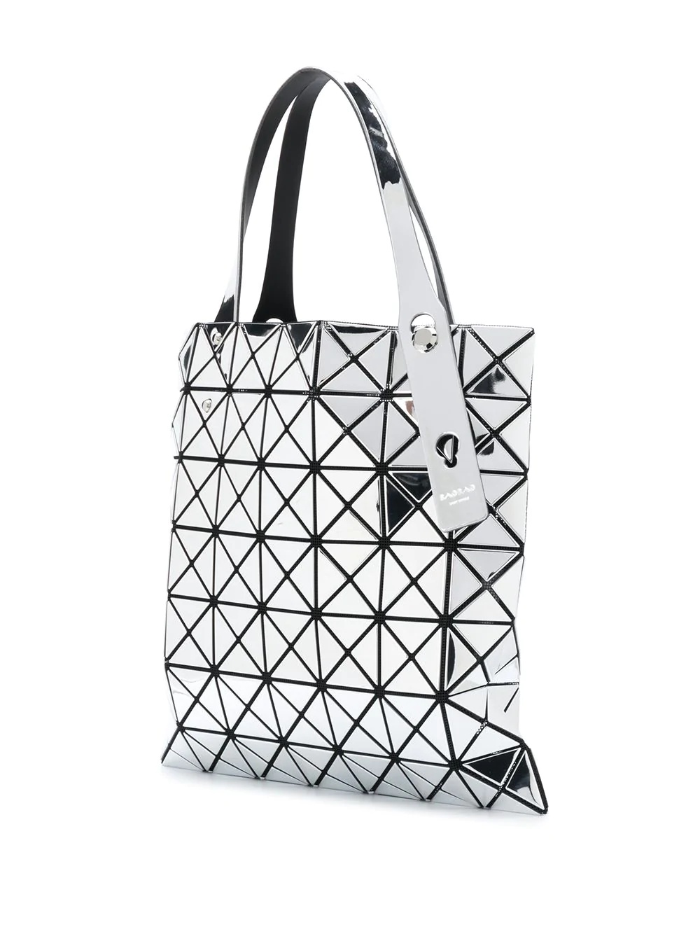 metallic effect geometric pattern shopper bag - 3