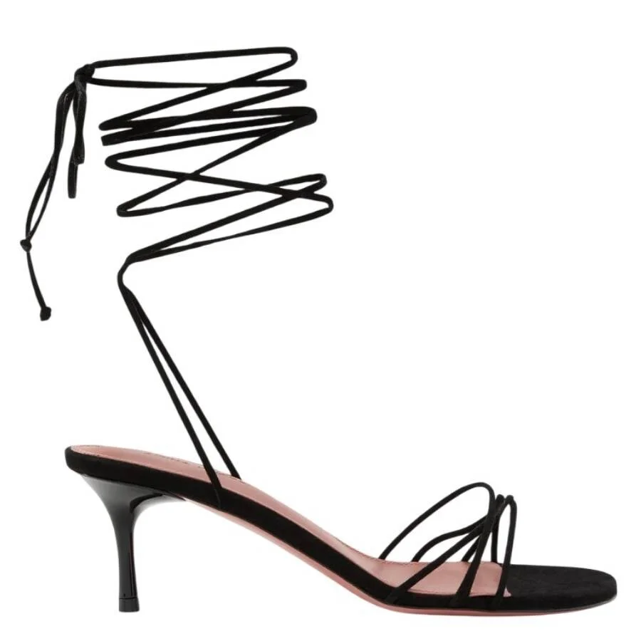 Amina Muaddi Lori Lace Up 60 Sandals - 1