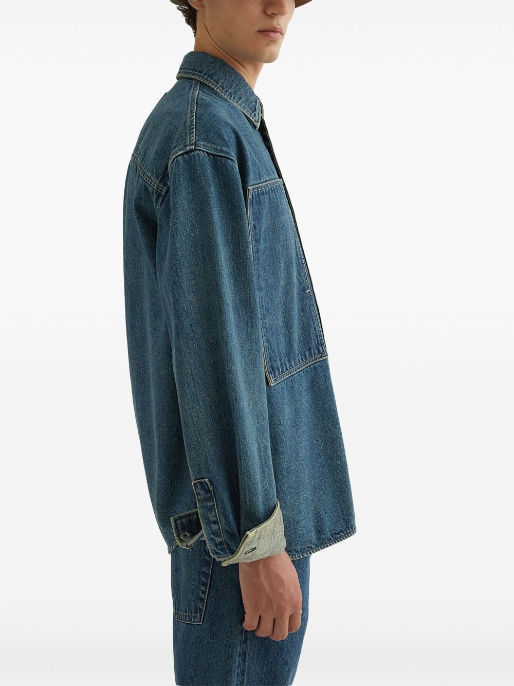 long-sleeve denim shirt - 3