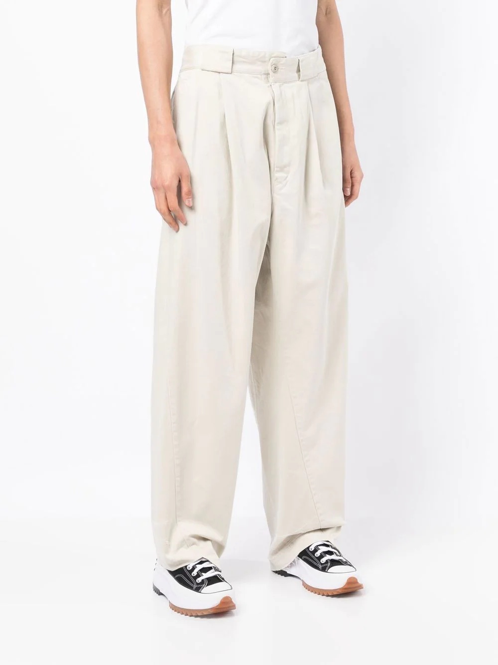 asymmetric loose-fit trousers - 3