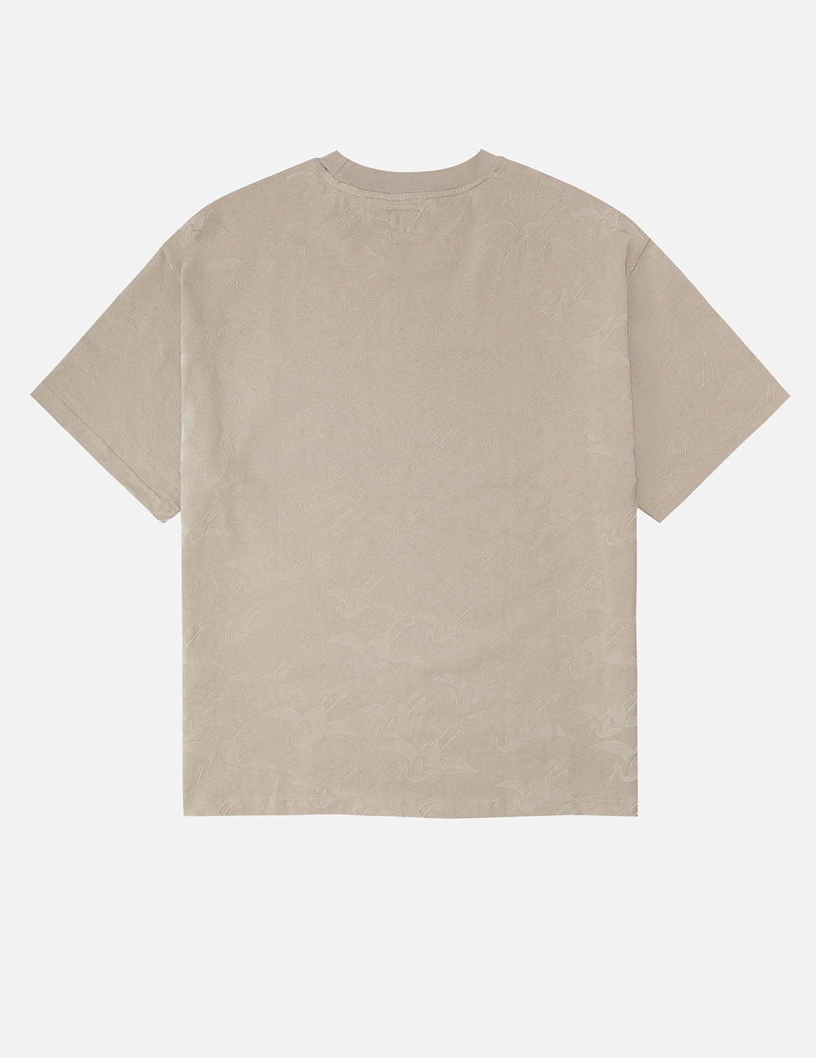Allover Seagull Crane Flocking Print Relax Fit T-shirt - 6
