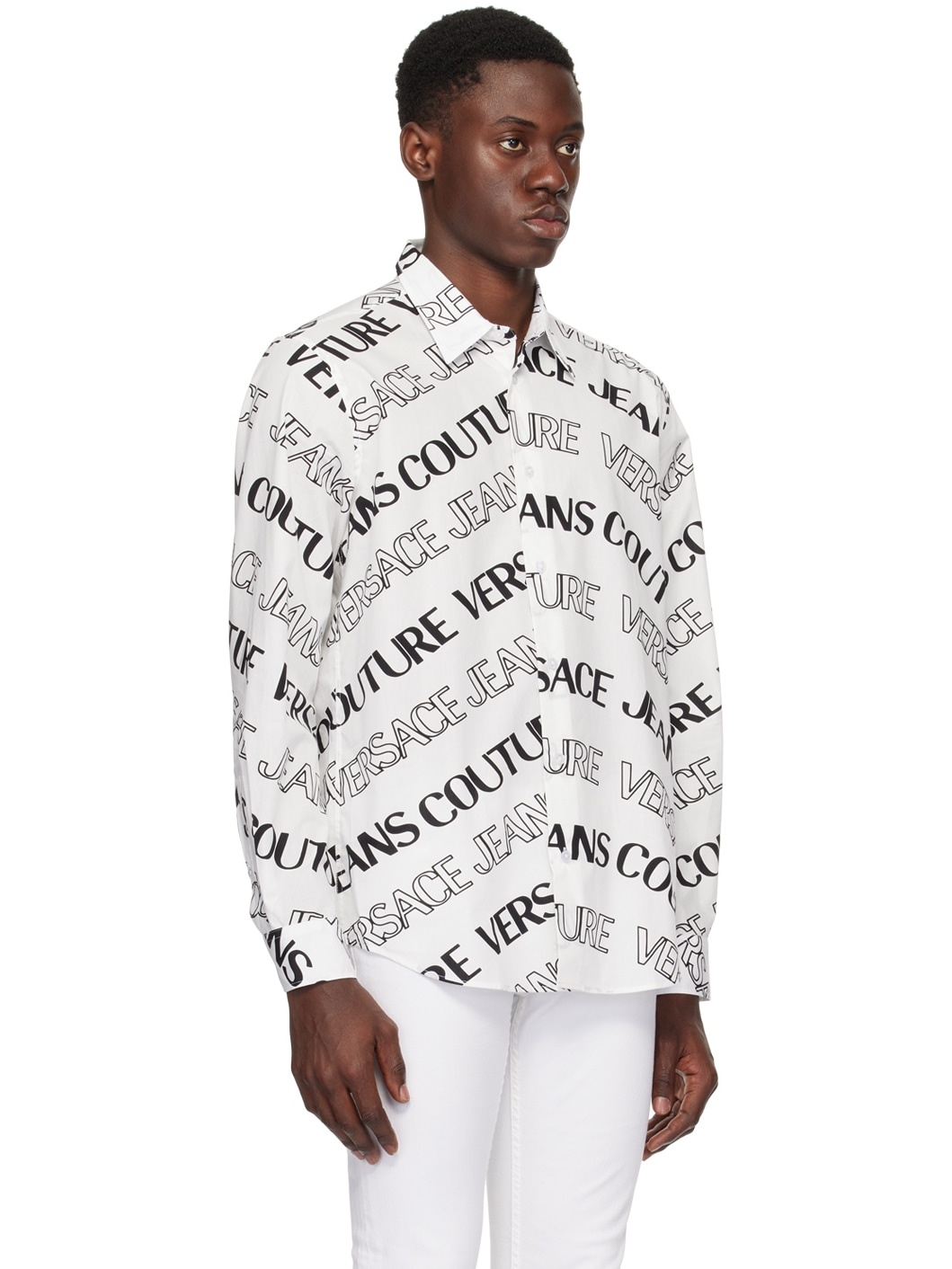 White & Black Logowave Shirt - 2
