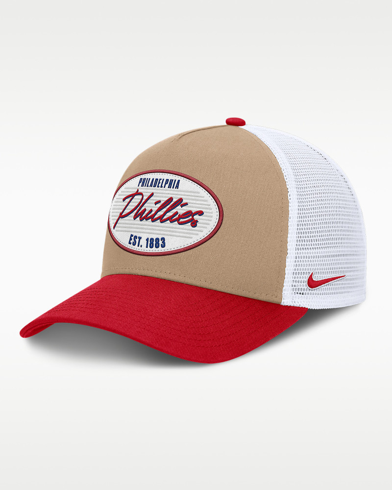 Philadelphia Phillies Rise Men's Nike MLB A-Frame Trucker Adjustable Hat 1