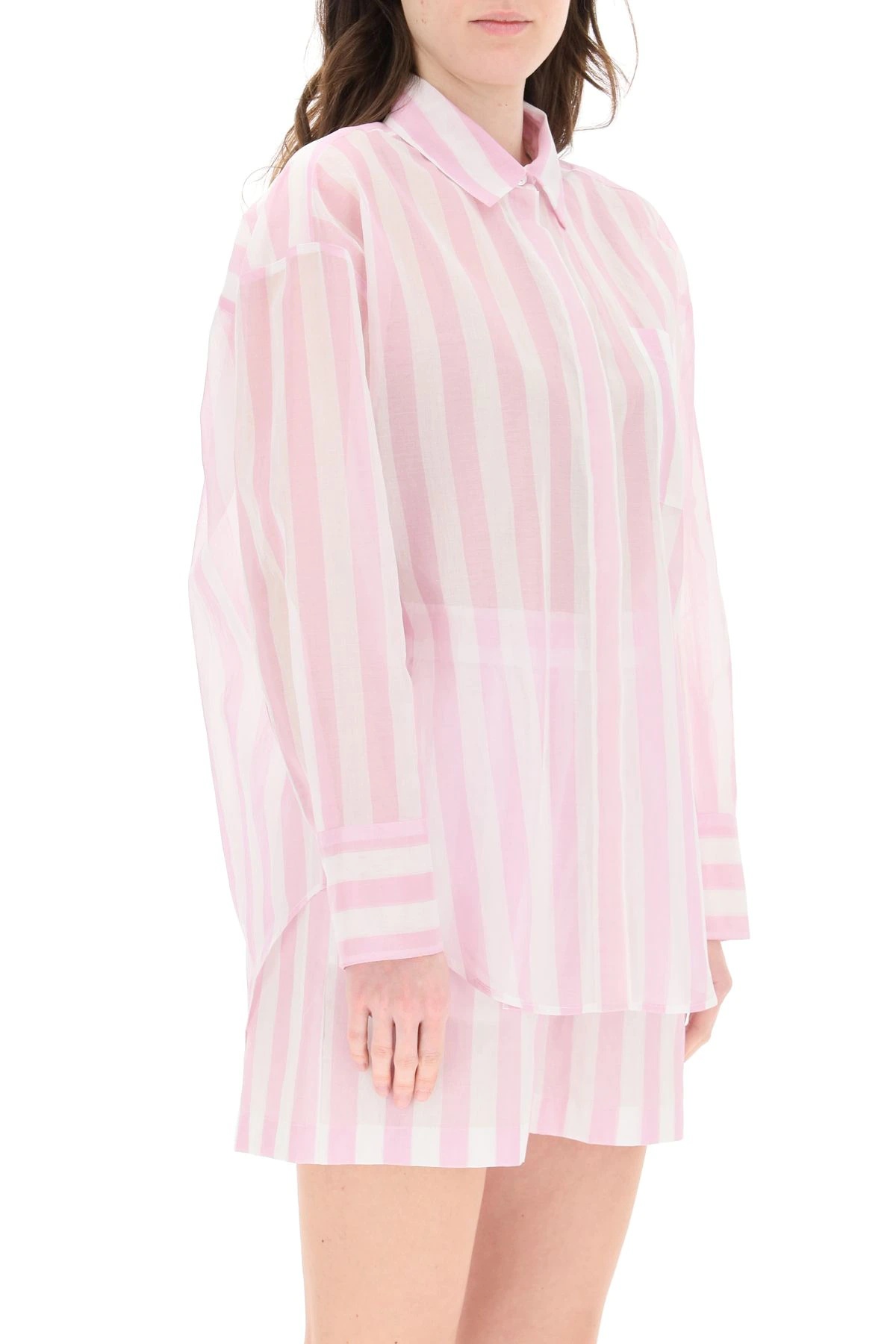 STRIPED ORGANZA SHIRT - 3