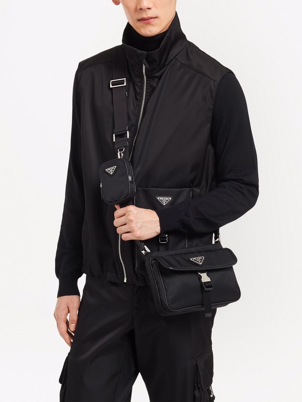 logo-plaque messenger bag - 2