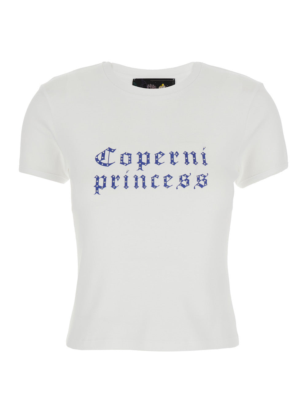 Coperni Women White Crewneck T-Shirt With Maxi Print On The Front And Logo Print On The Rear In Cott - 1