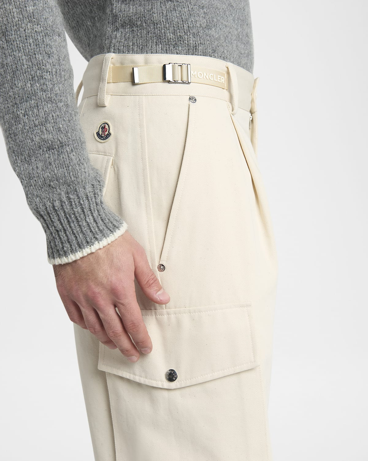 Men's Pleated Cargo Trousers - 5