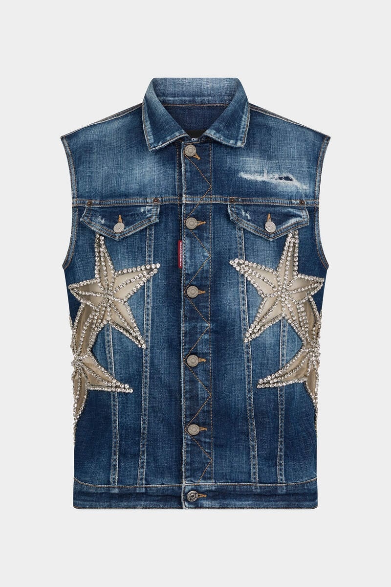 STARRY NIGHT DENIM CLASSIC VEST - 1