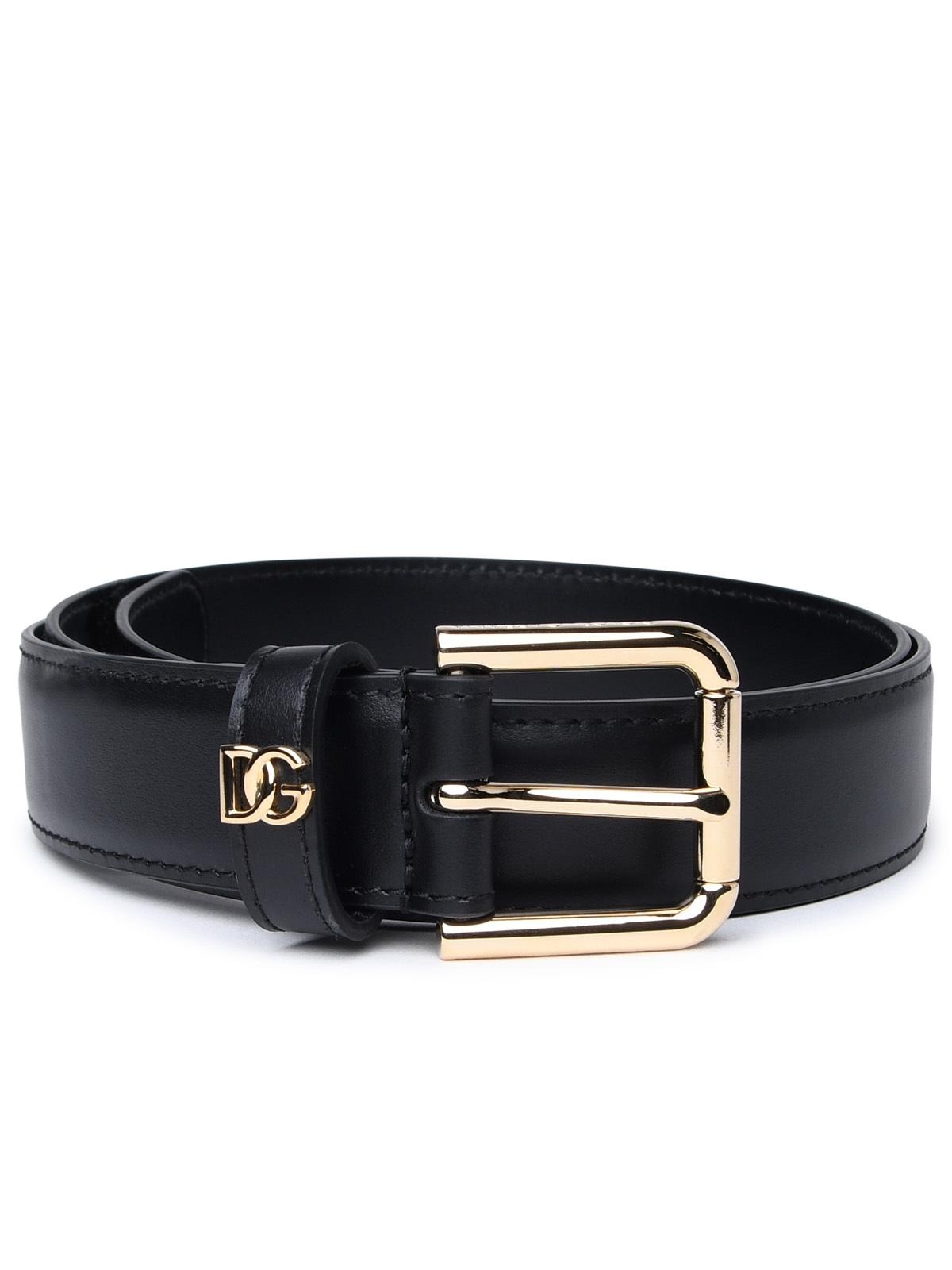 Dolce & Gabbana Black Leather Belt Woman - 1