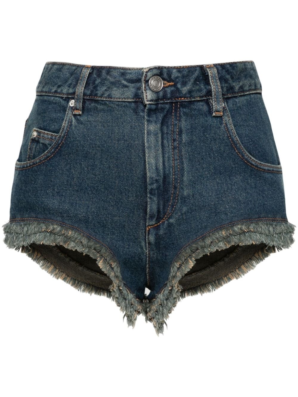 Eneidao frayed denim shorts - 1
