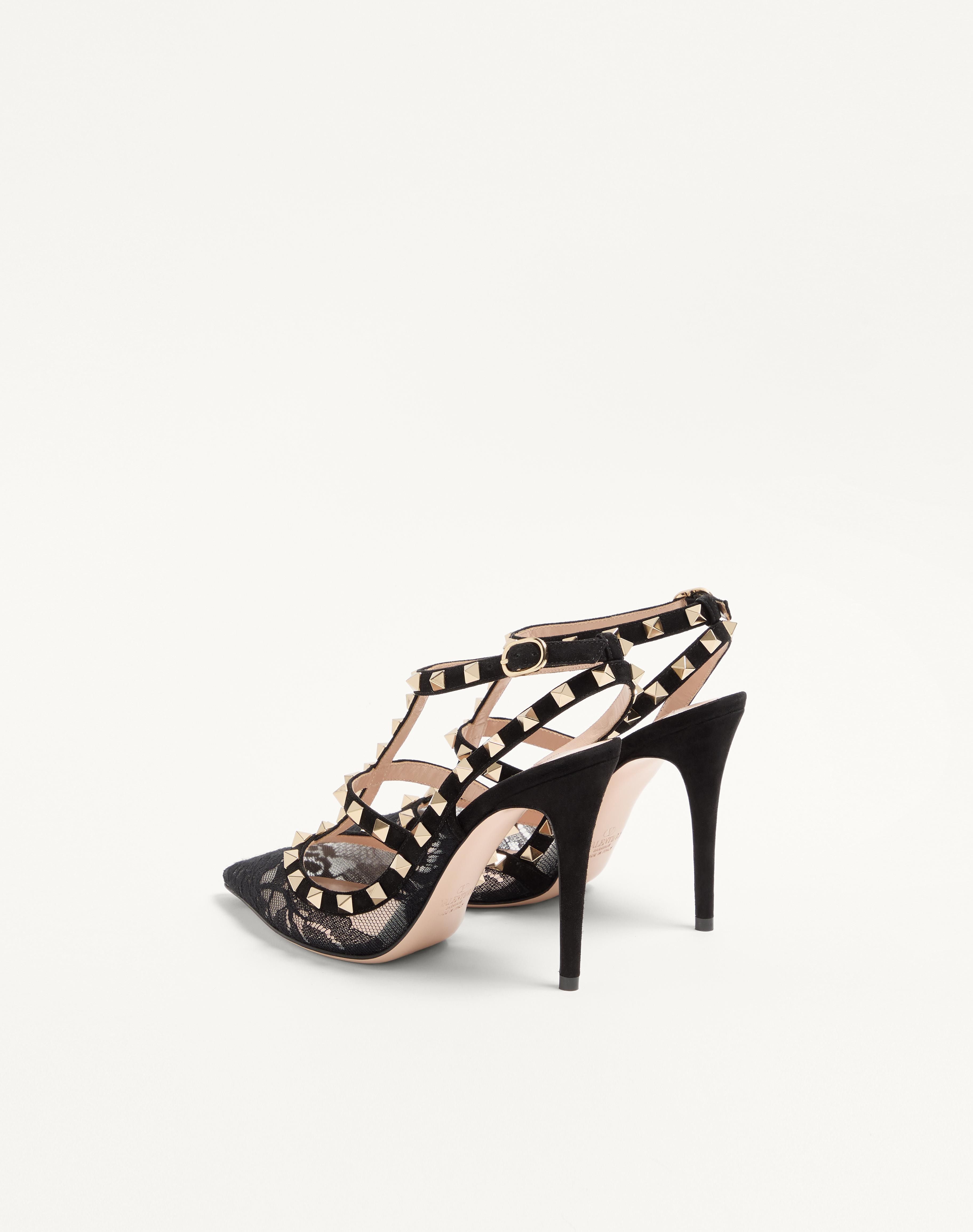 ROCKSTUD LACE PUMP WITH STRAPS 100MM - 5