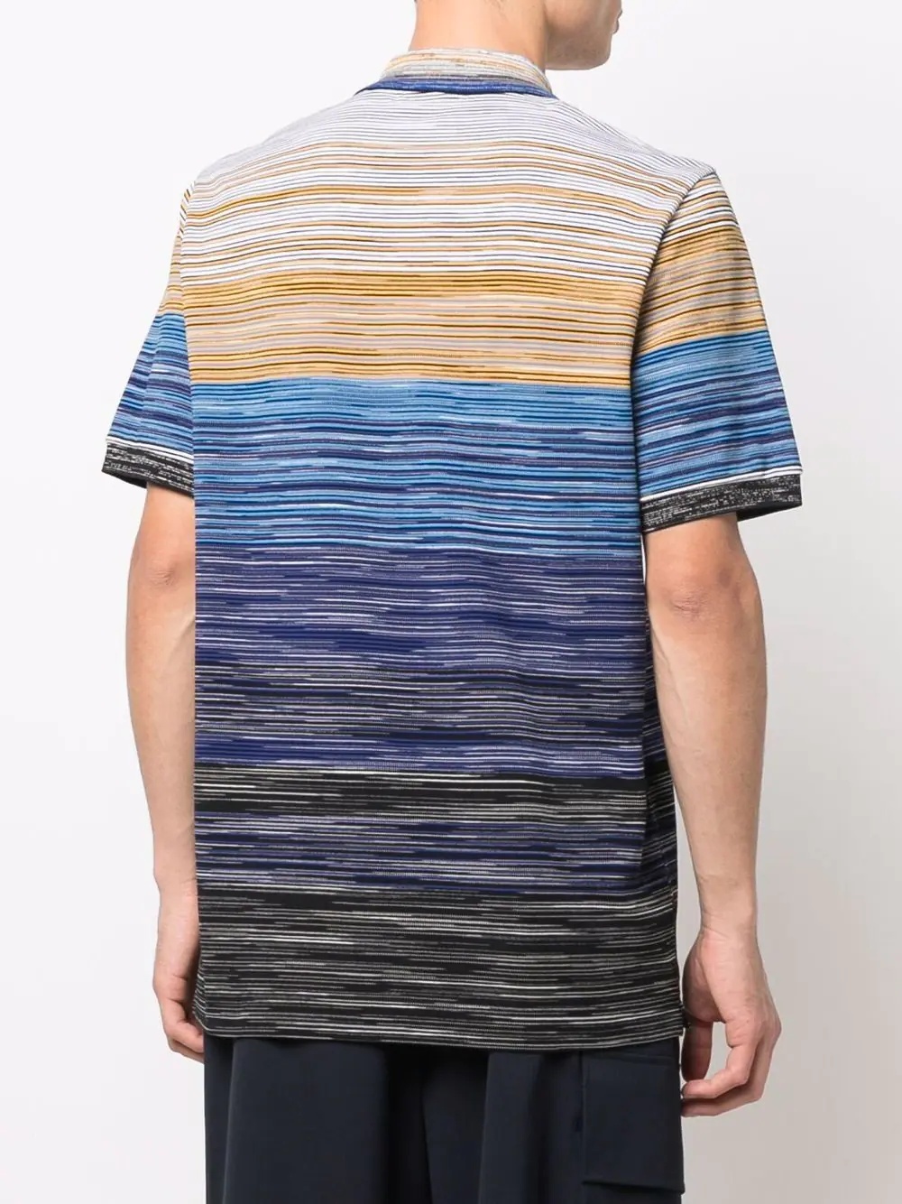 striped short-sleeve polo shirt - 4