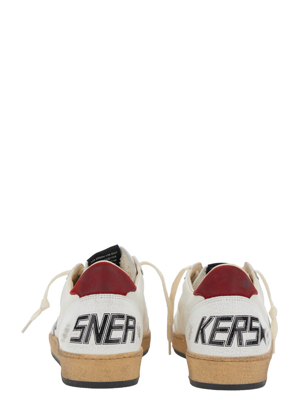 Golden Goose Men 'Ball Star' White Low Top Sneakers With Star  In Leather And Suede Man - 5