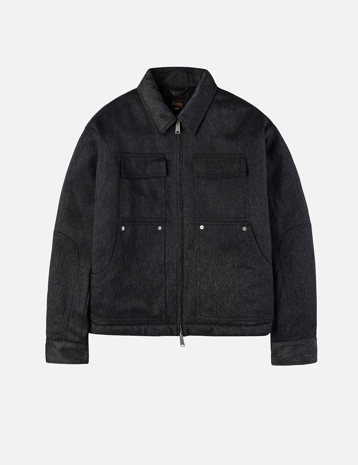 Classic 50s Car and Seagull Print Relax Fit Work Jacket - 4