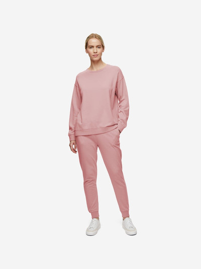 Derek Rose Women's Sweatshirt Quinn Cotton Modal Rose Pink outlook