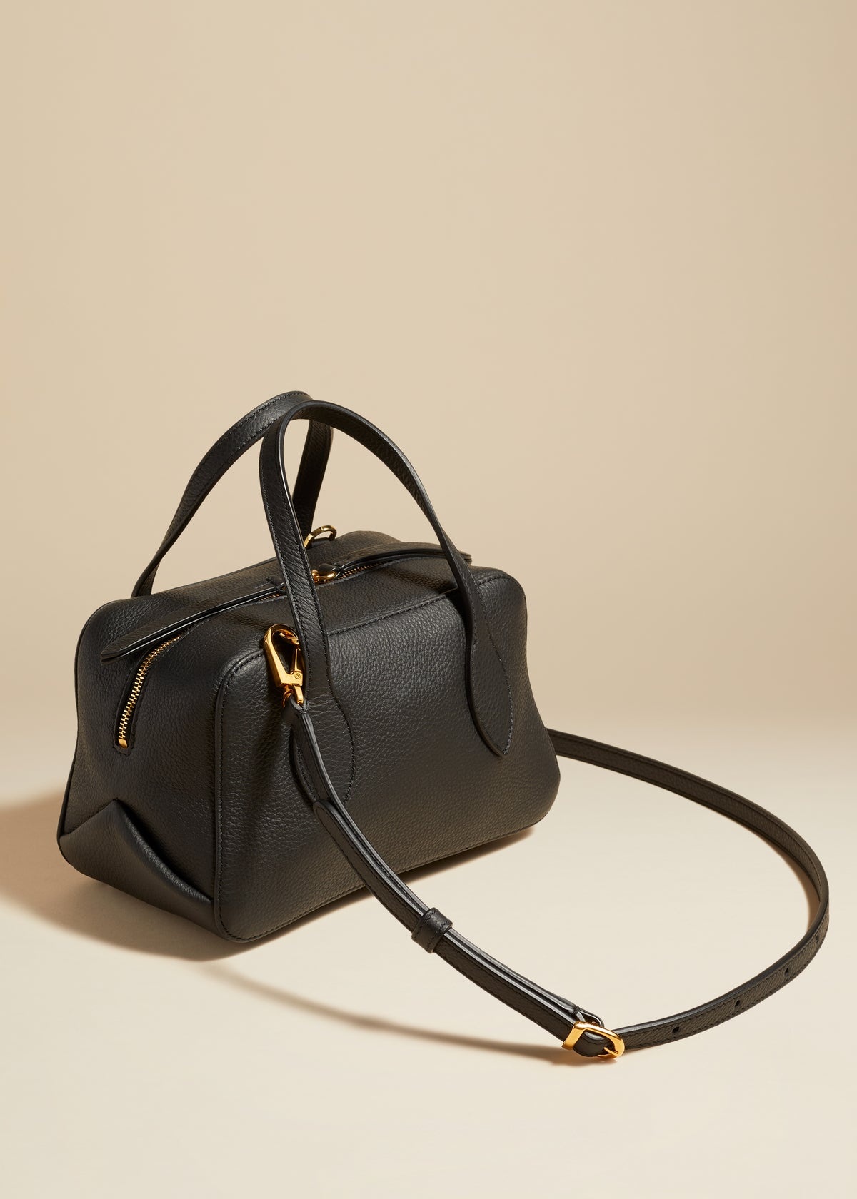 The Small Maeve Crossbody Bag in Black Pebbled Leather - 2