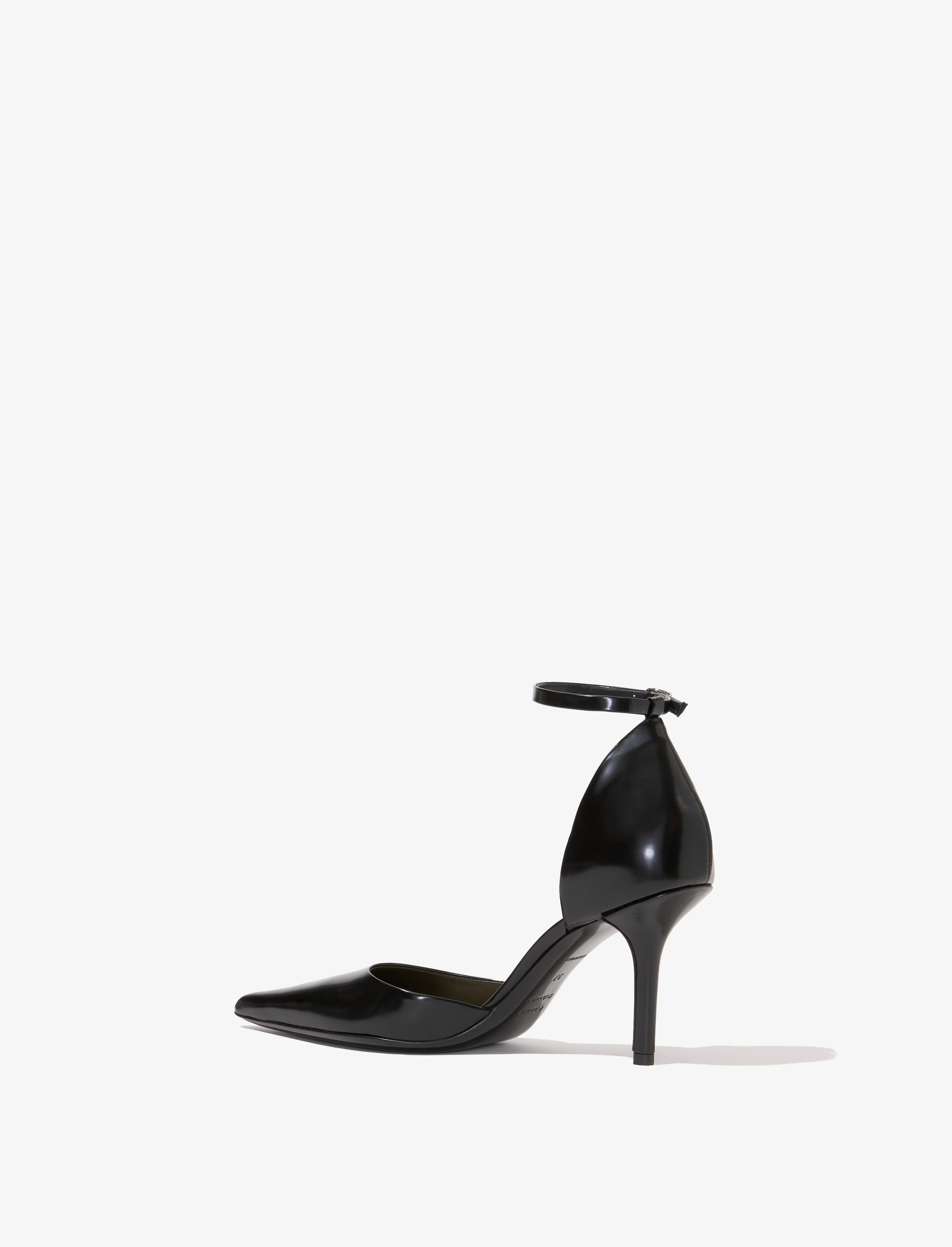 Slash Ankle Strap Pumps in Spazzolato Leather - 3