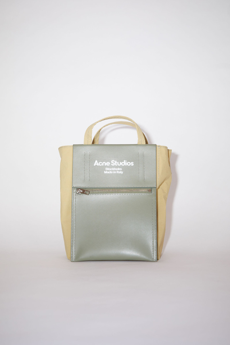 PAPERY NYLON TOTE BAG - Olive green/green 1