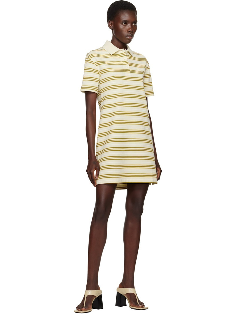 Burberry Yellow Striped Cotton Polo Minidress outlook
