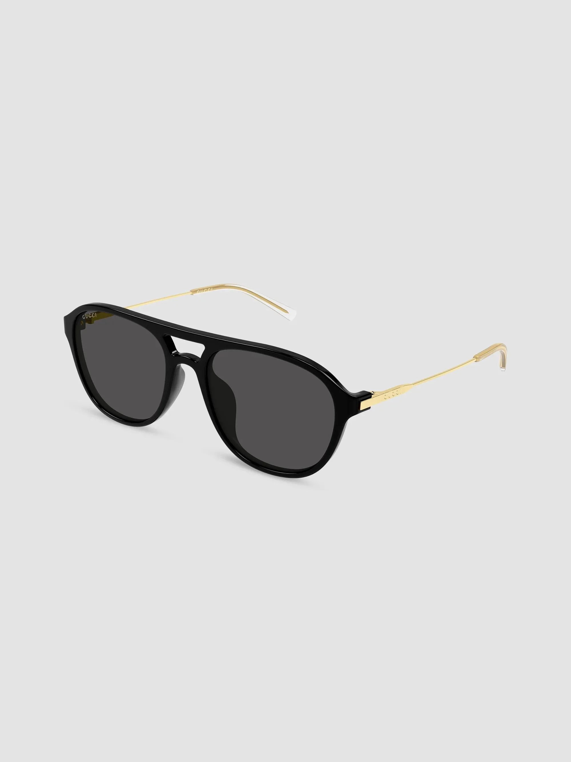 Men's Lettering Pilot Sunglasses - Black - 1
