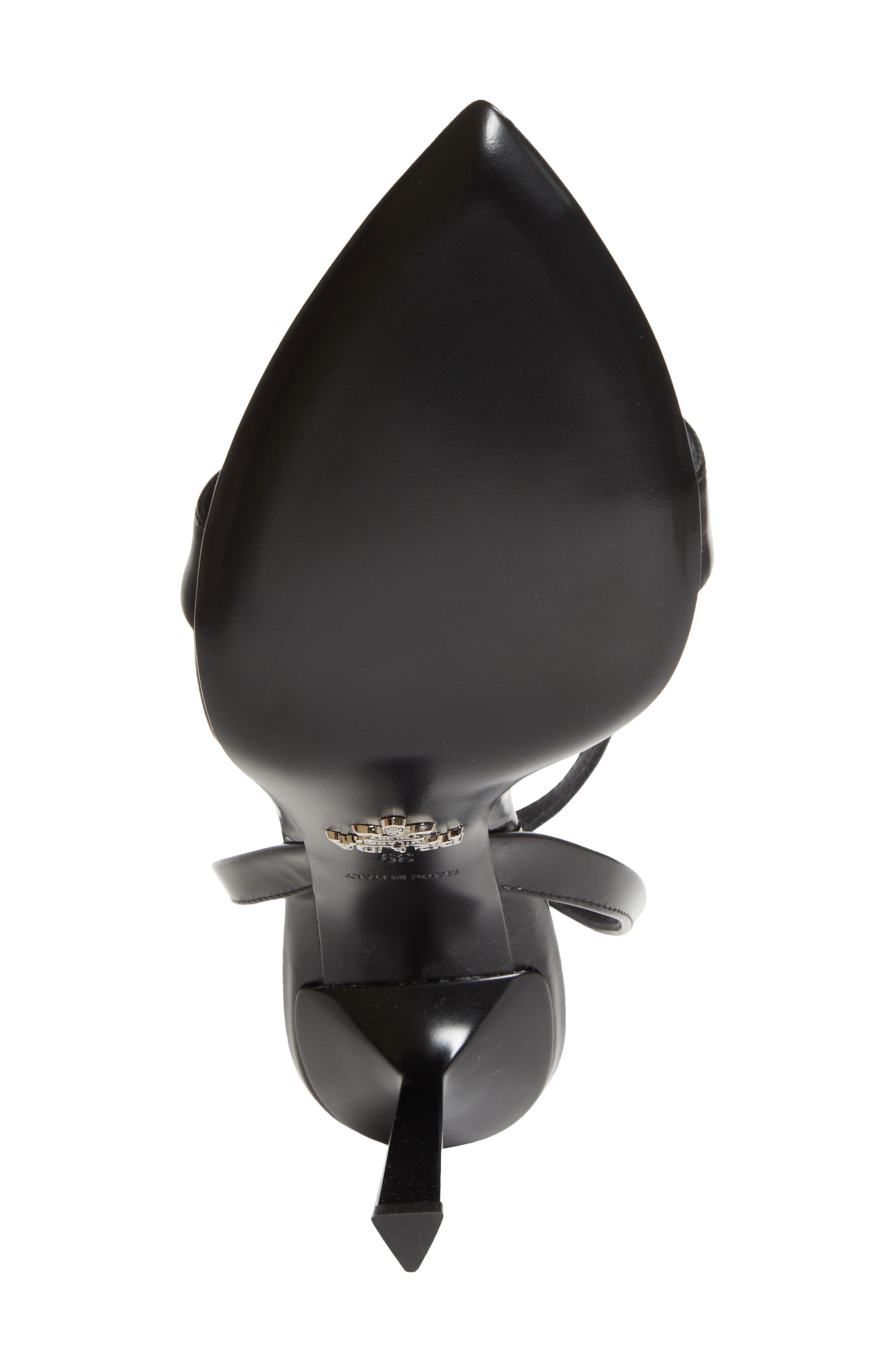 Prada Pointed Toe Logo Sandal in Nero at Nordstrom - 6