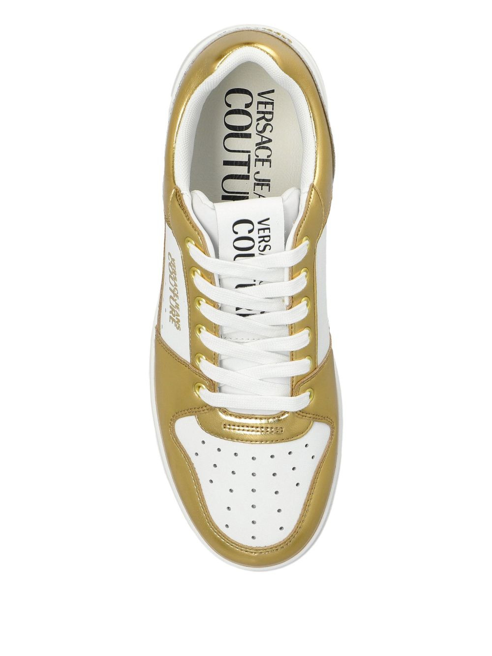 metallic-panel sneakers - 4