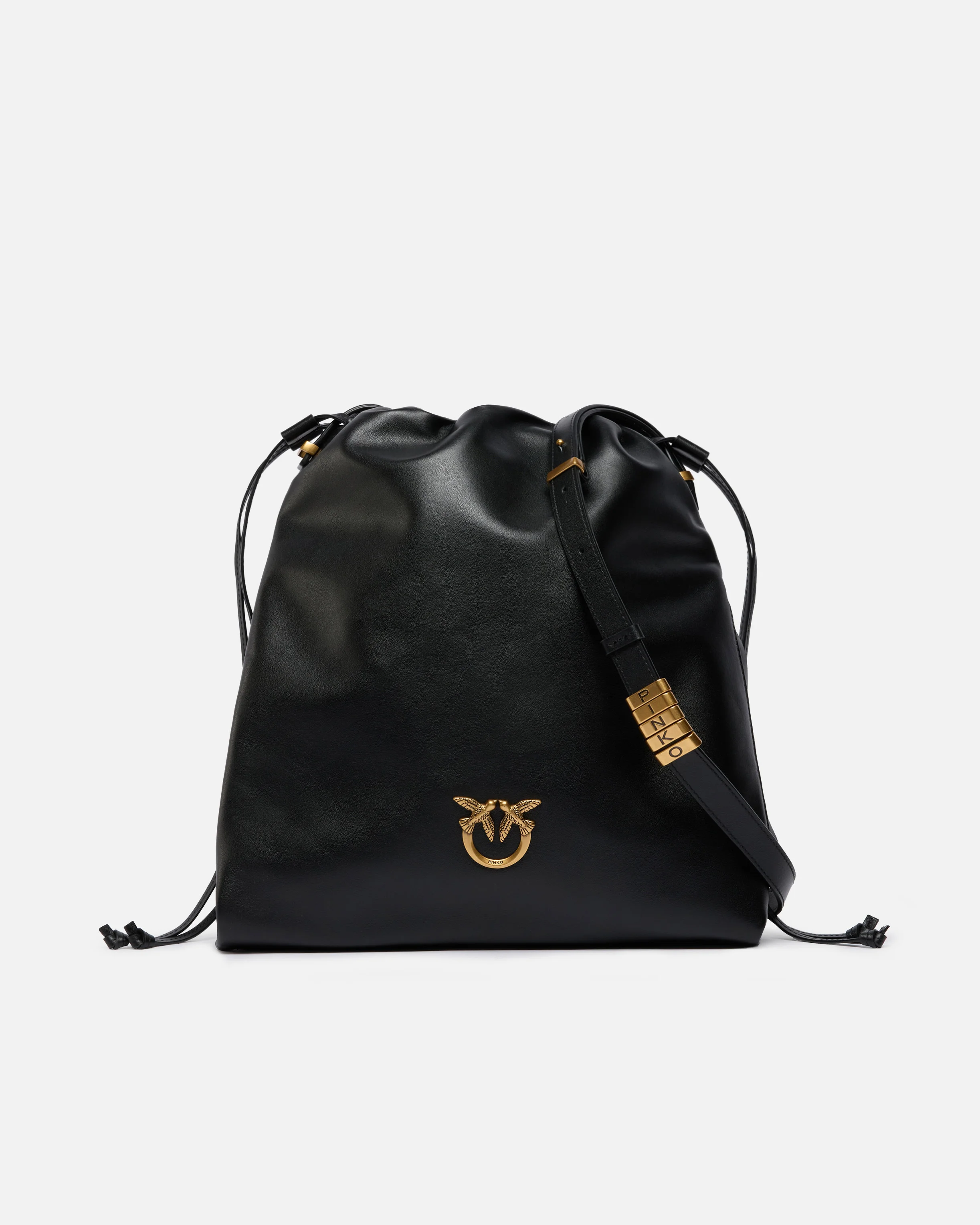 VERTICAL MEDIUM LEATHER SLOUCHY BAG - 1