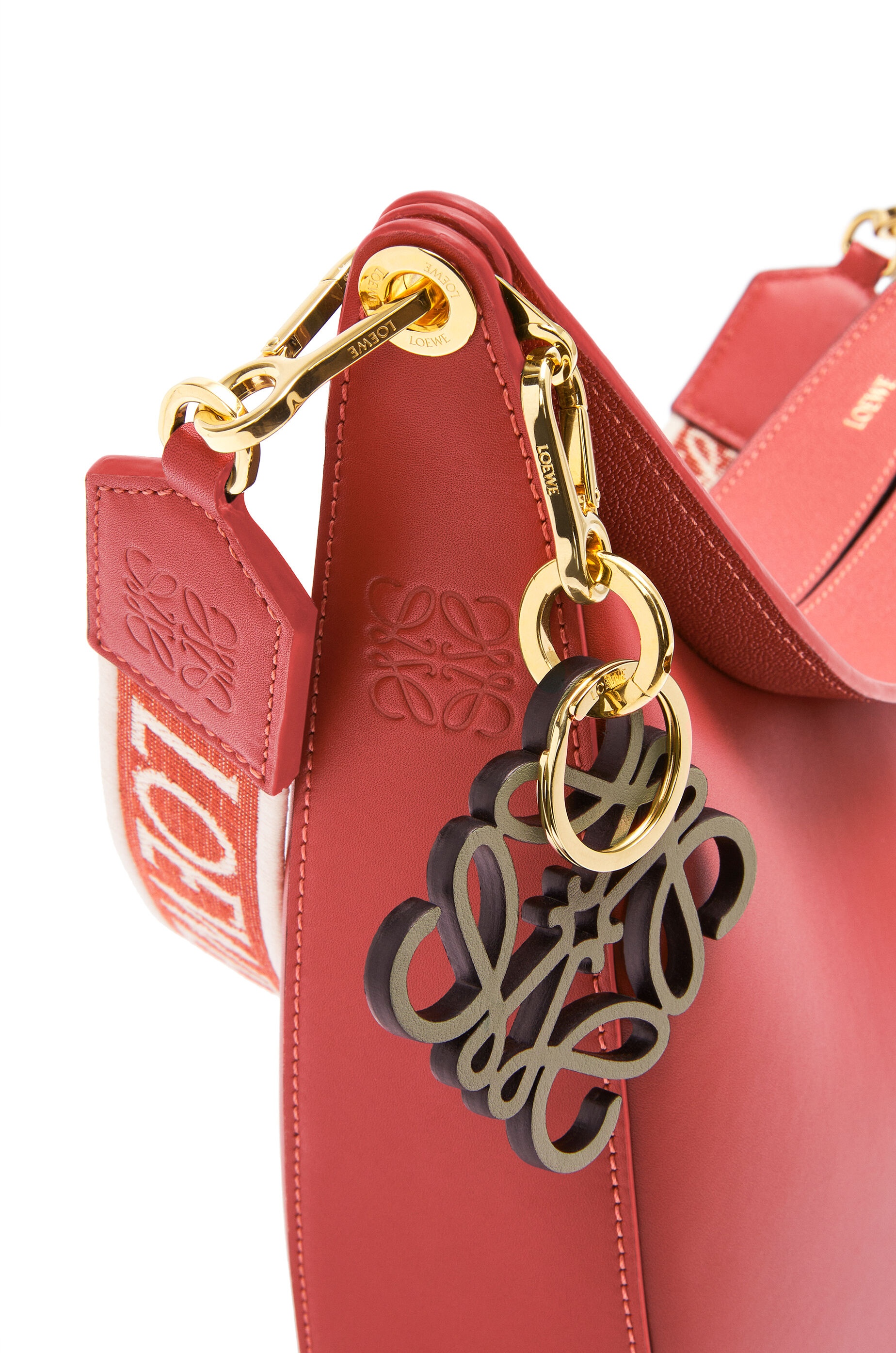 LOEWE Luna bag in satin calfskin and jacquard - 8