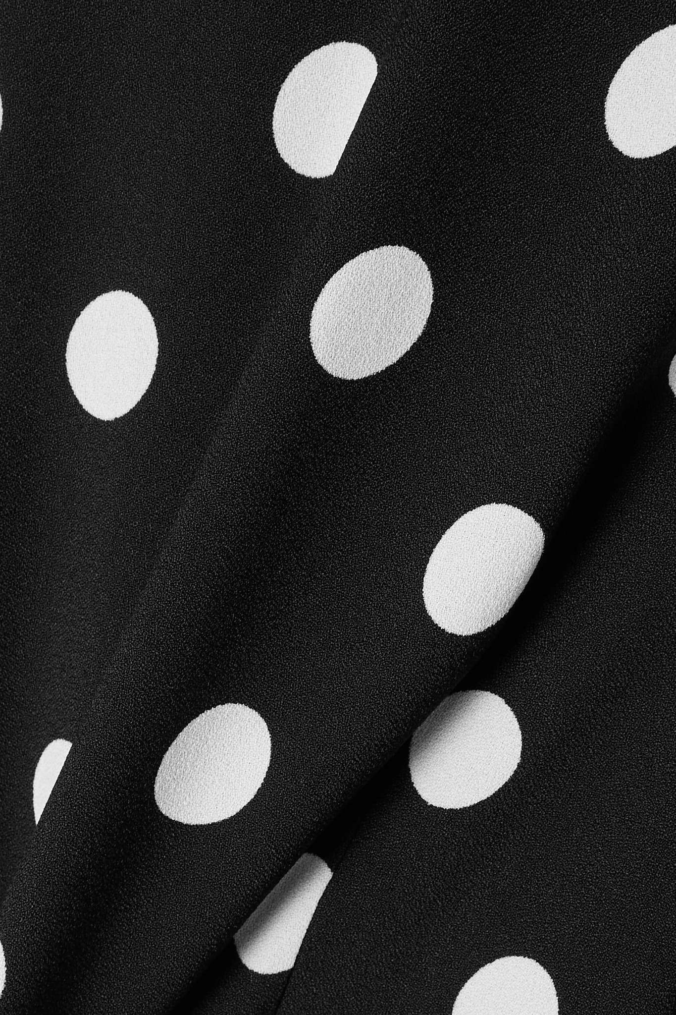 Open-back polka-dot crepe mini dress - 4