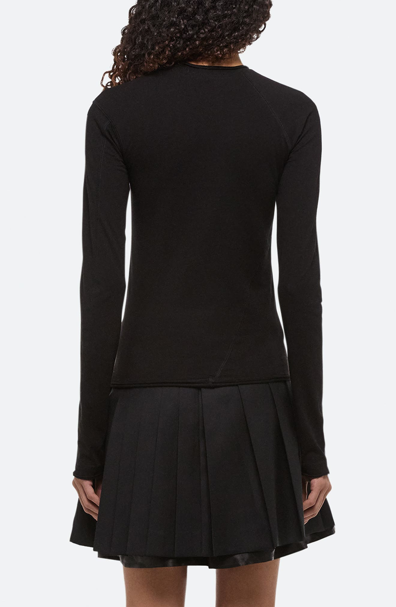 Helmut Lang Twisted Jersey Top in Black at Nordstrom - 2