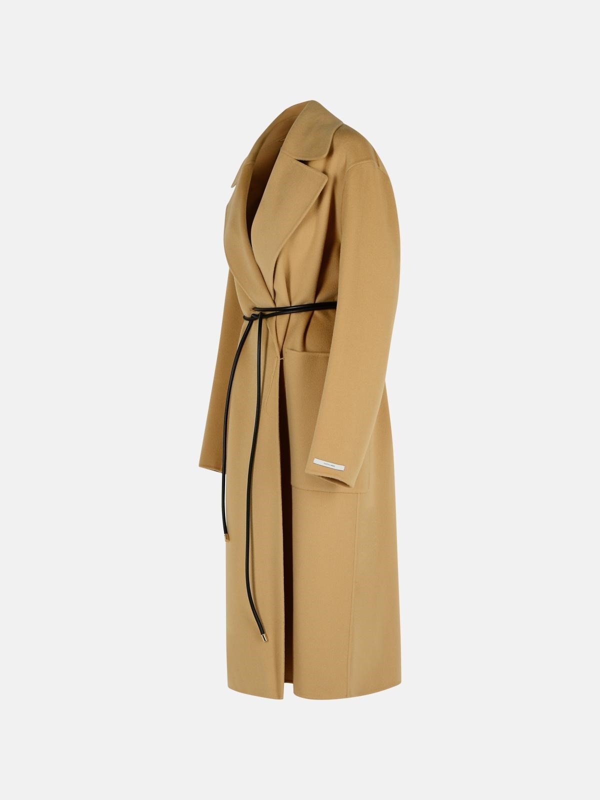 ABATE' CAMEL VIRGIN WOOL ROBE COAT - 2