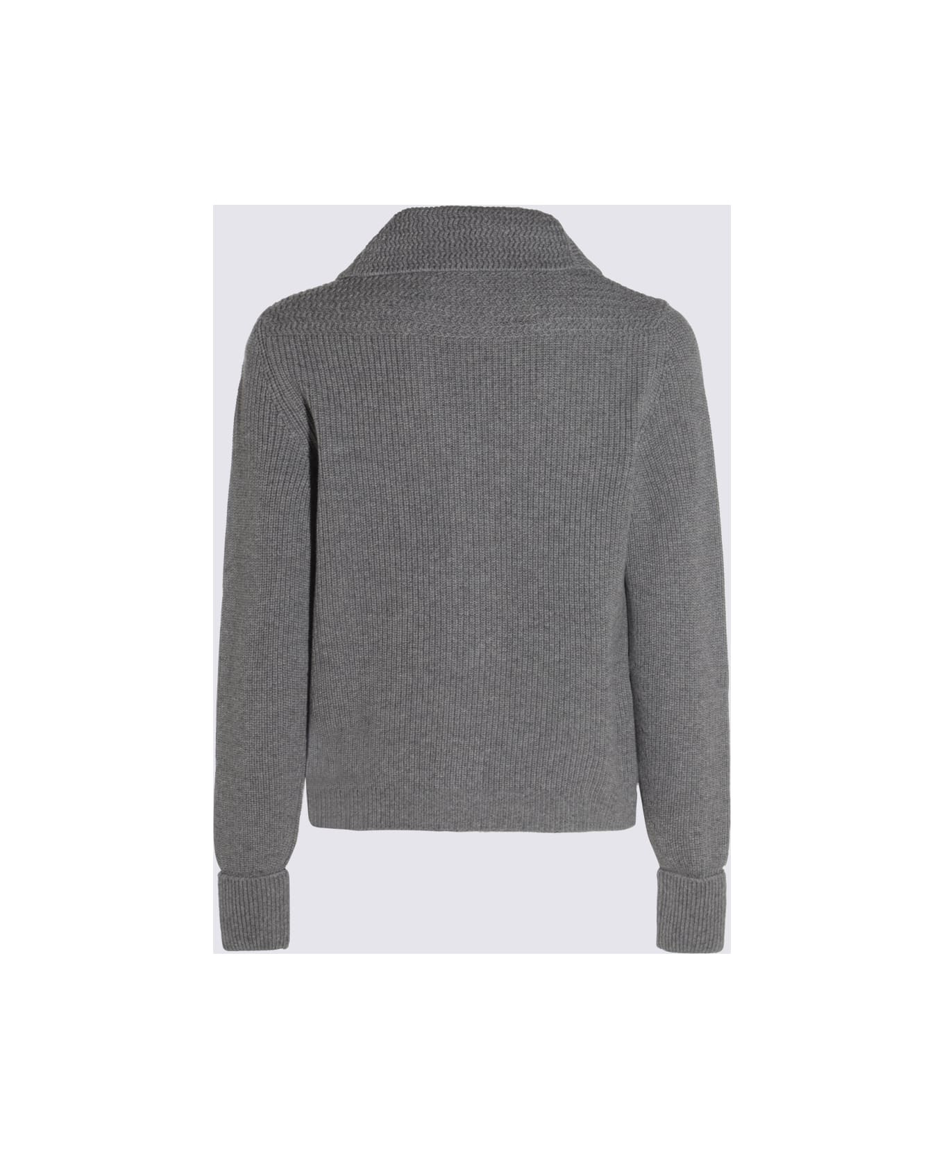 Grey Wool Knitwear - 2