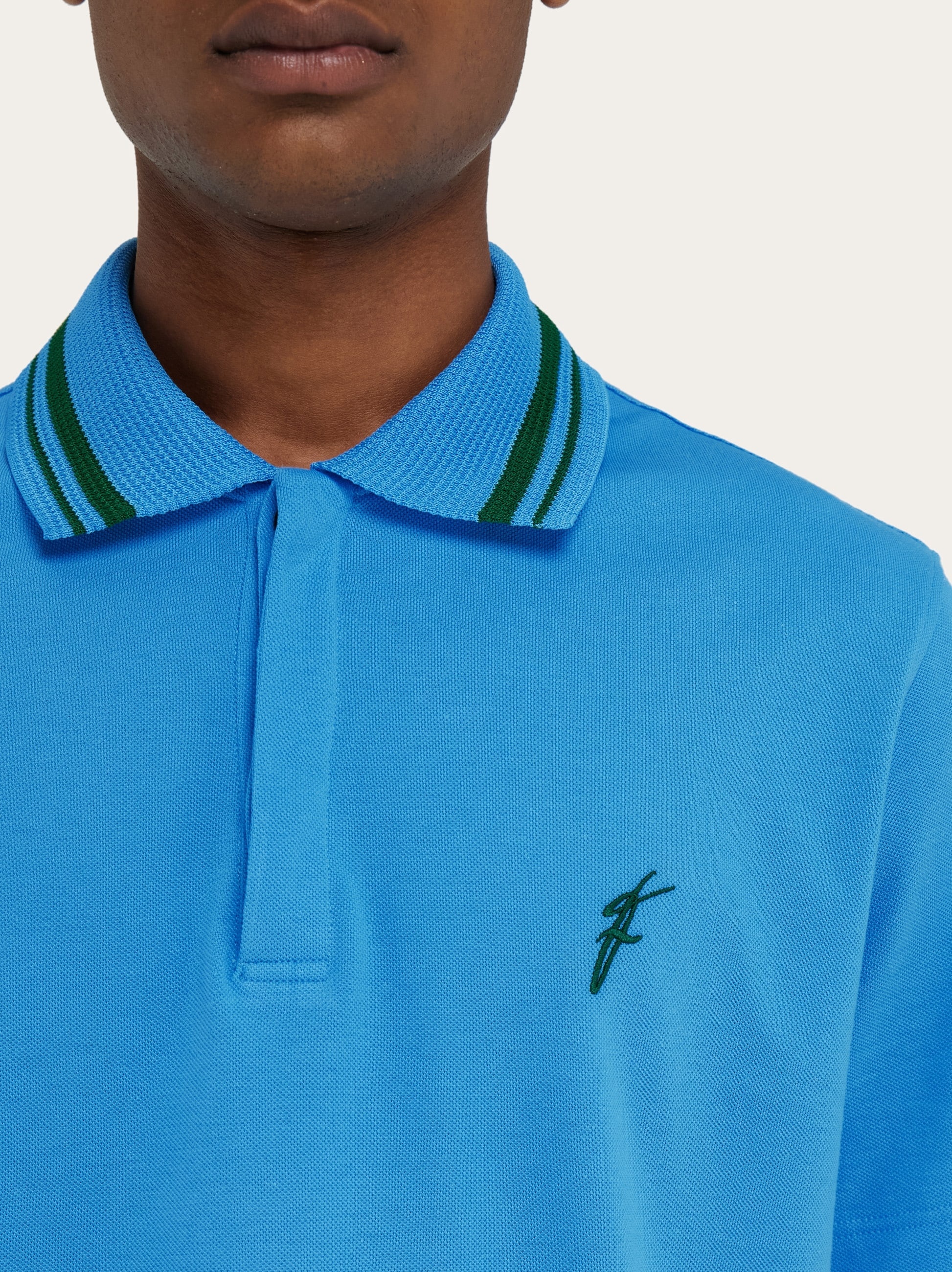 Cotton polo shirt with embroidery - 4