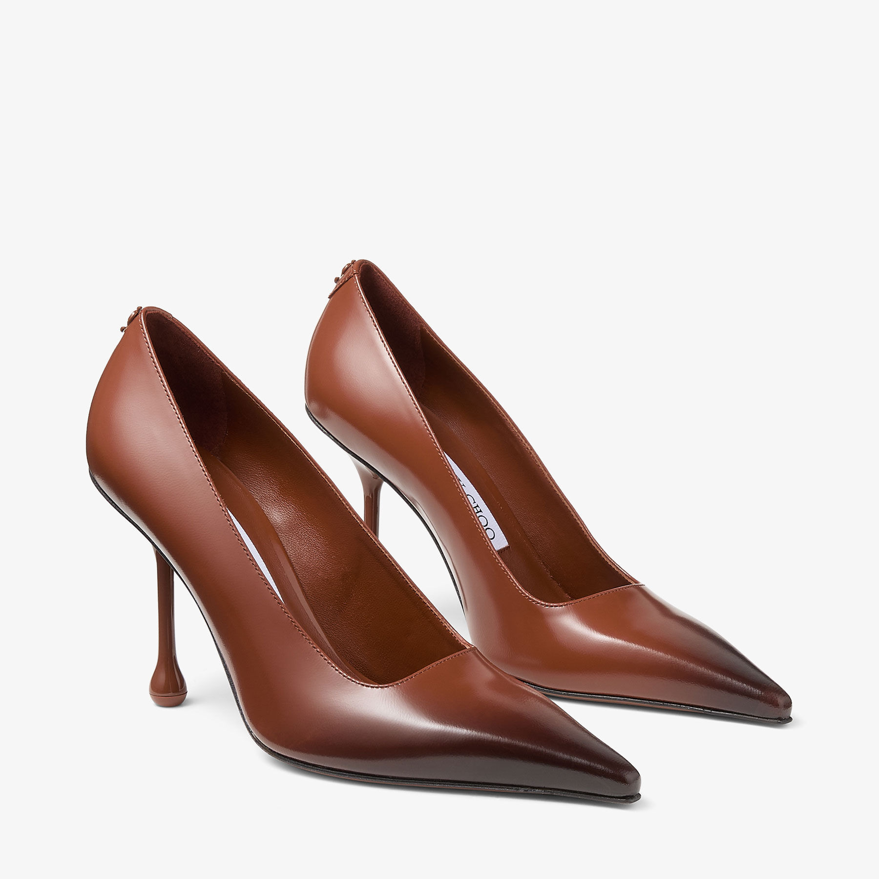 Ixia 95
Cognac Sprayed Spazzolato Leather Pumps - 2