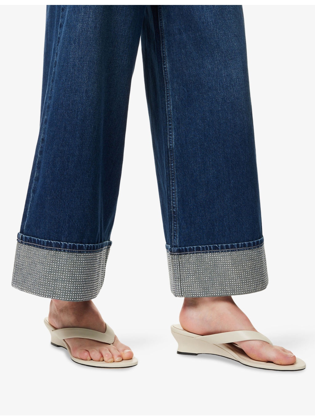 The Sofie Rhinestone-Cuffs Denim Jeans - 6