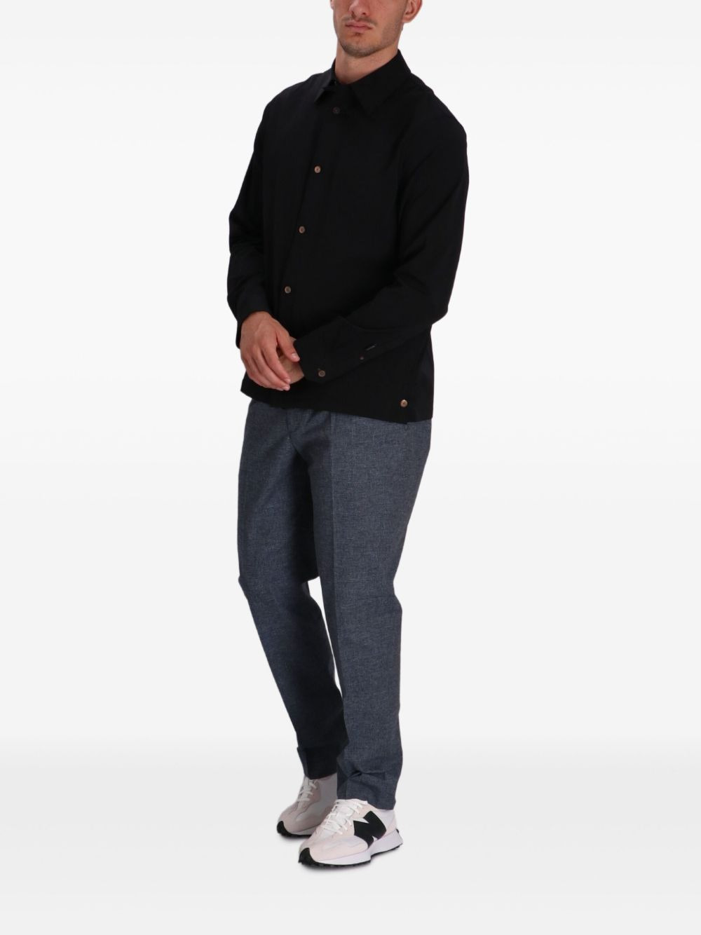 long-sleeve button-fastening shirt - 2