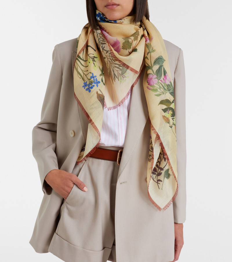 Max Mara Printed wool and silk scarf outlook