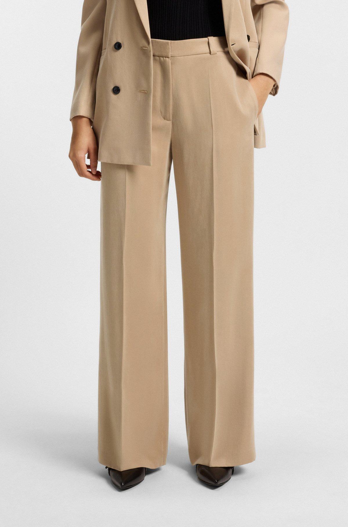 REGULAR-FIT TROUSERS WITH WIDE LEG - 2