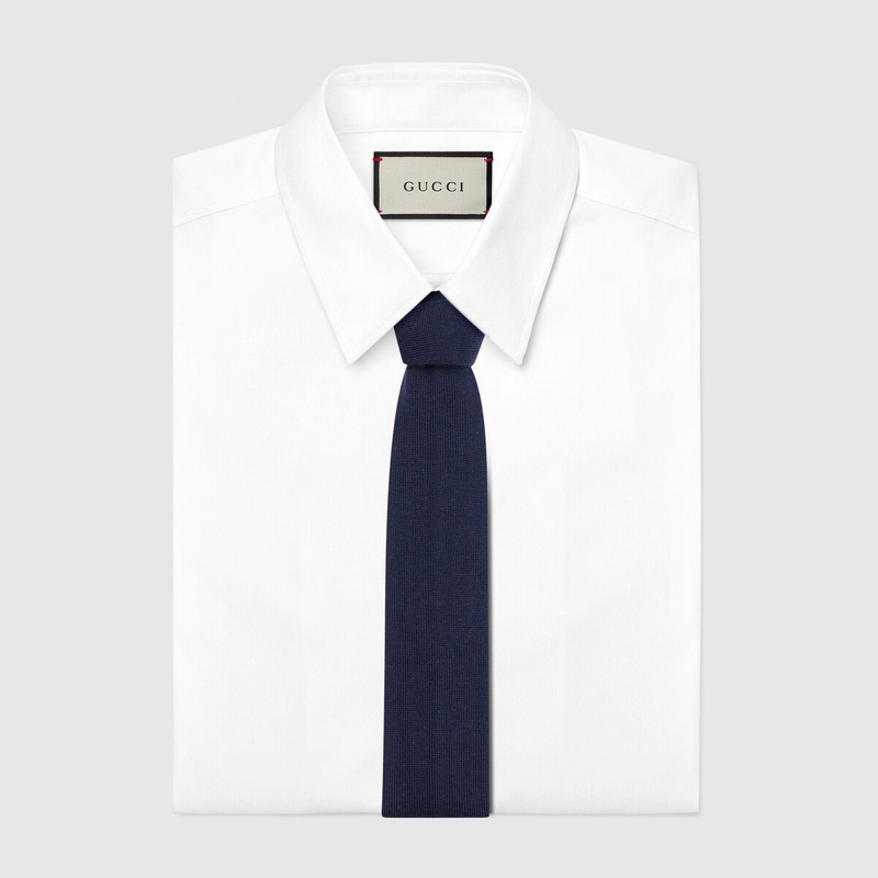 GUCCI Double G wool knit tie outlook
