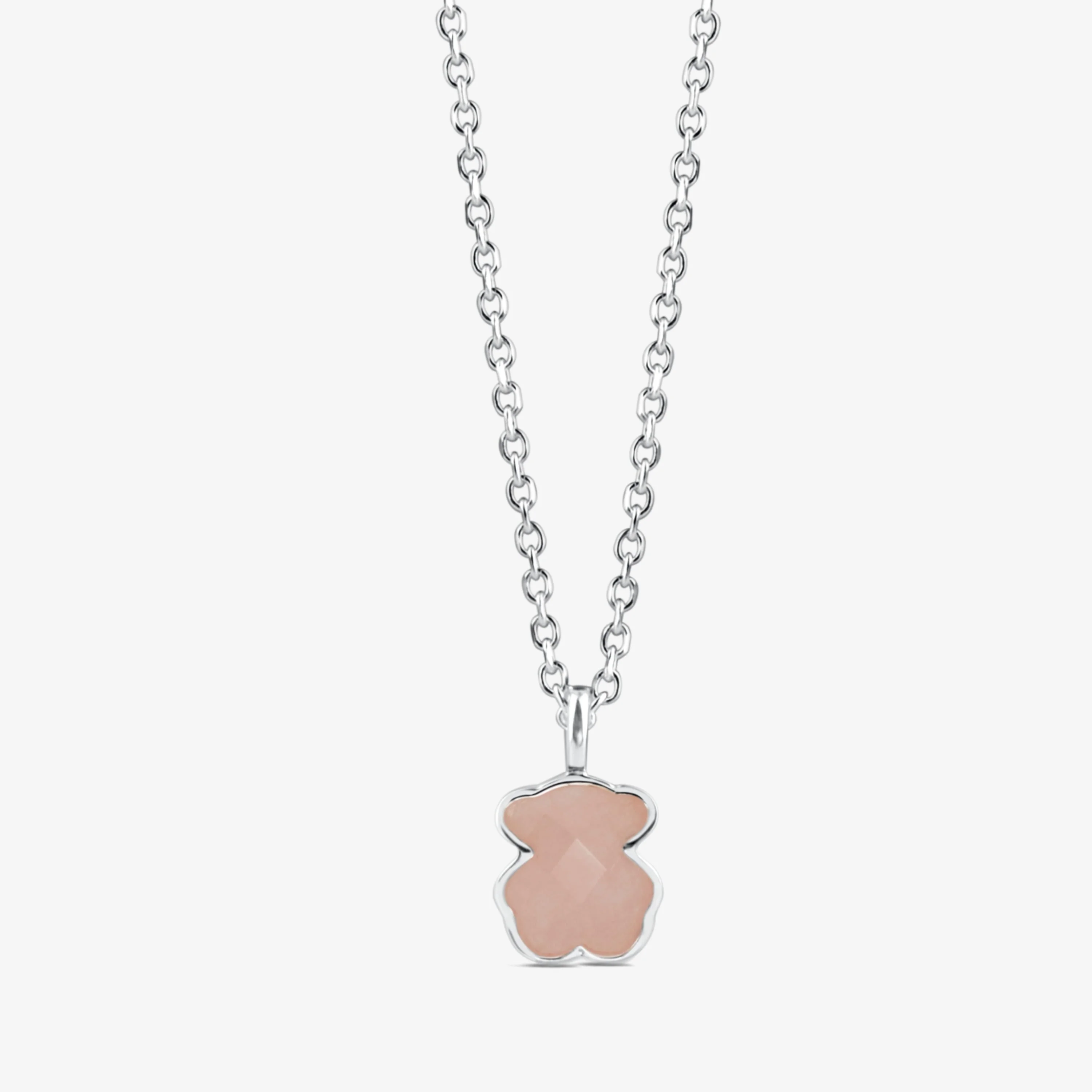 Silver and faceted rose quartz TOUS Color Necklace - 1