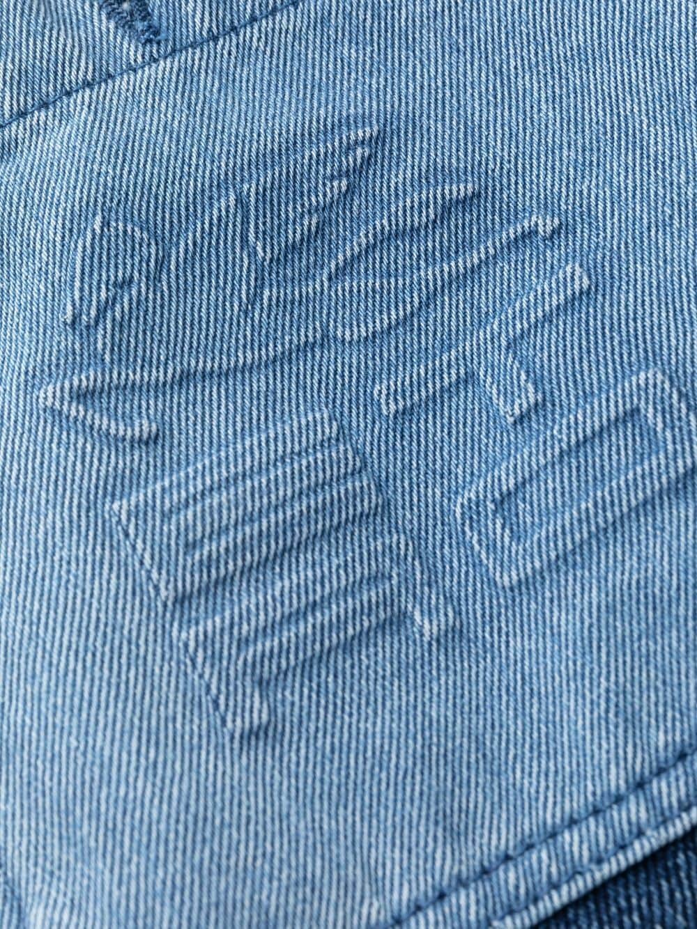 patchwork straight-leg jeans - 6