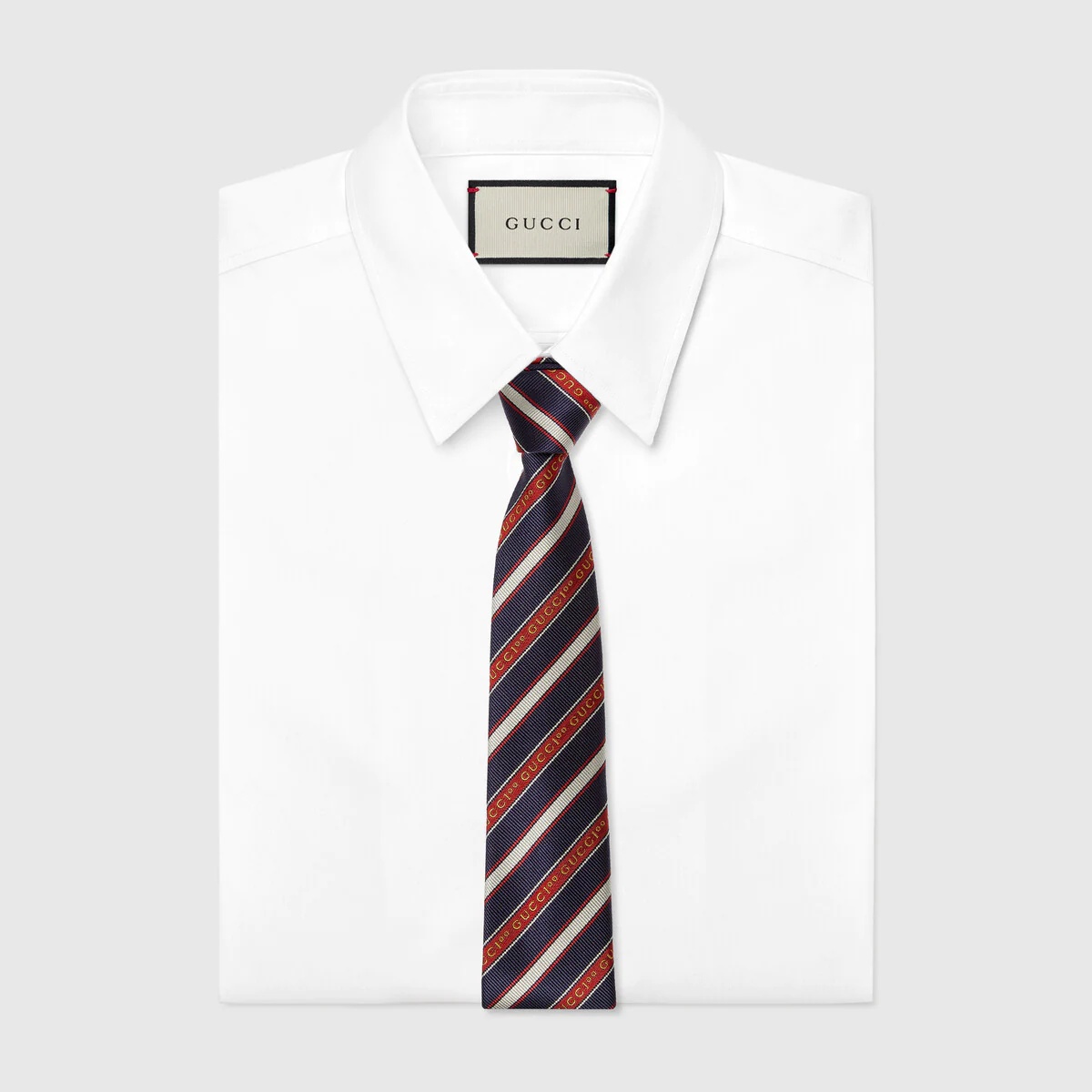 Gucci 100 stripe silk jacquard tie - 2